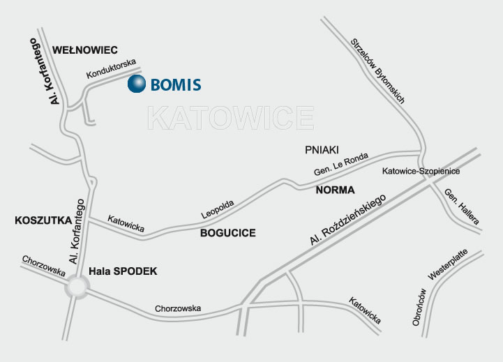 Plan dojazdu do BOMIS